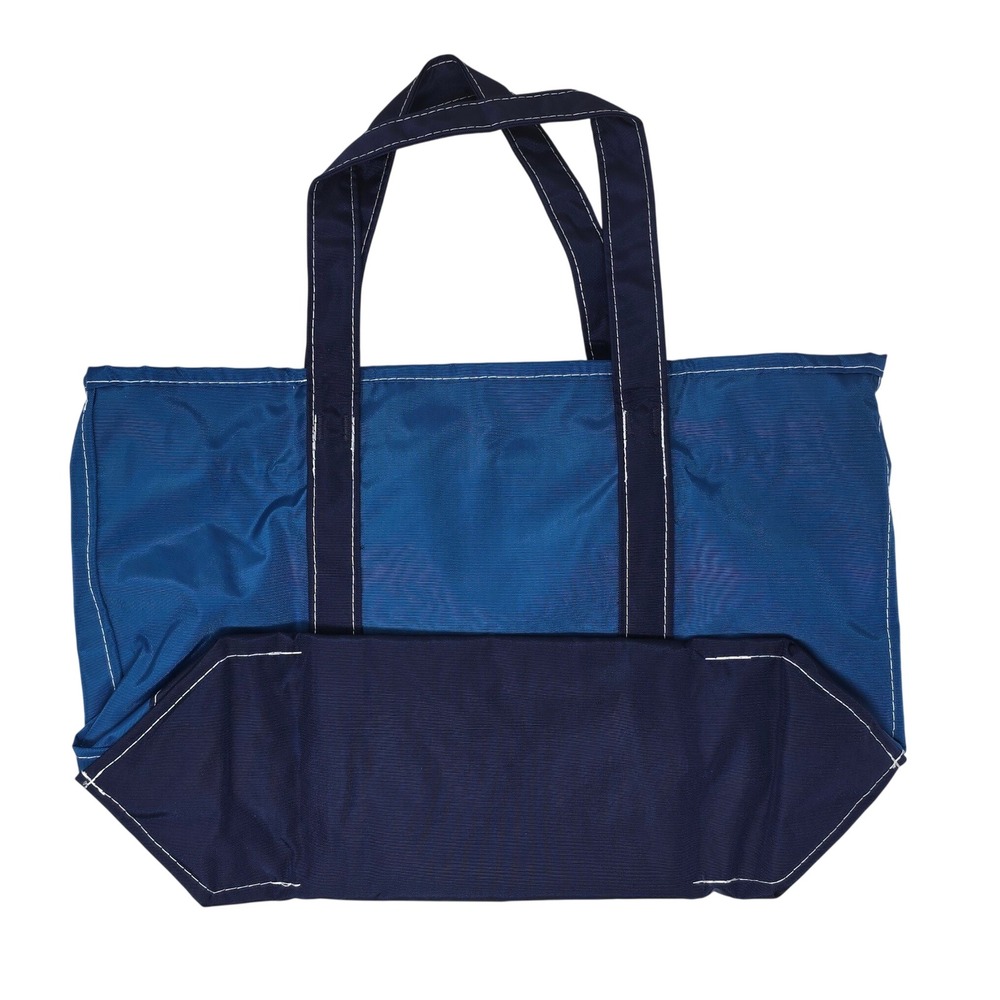 LL Bean Everyday Lightweight Tote Medium Nautical Blue Nylon Bag 283728 - Picture 2 of 14